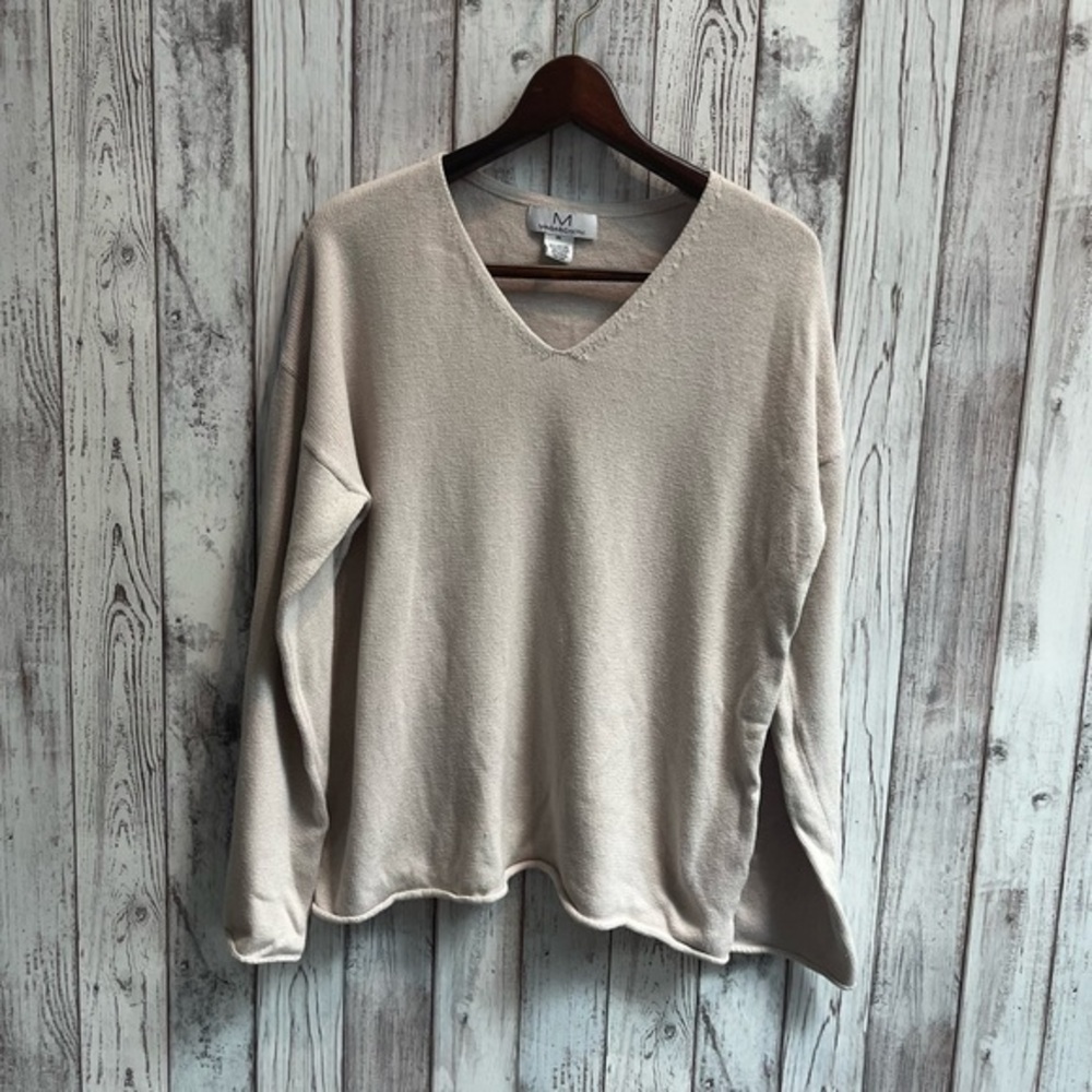 Magaschoni tan sweater with wide sleeves size XL